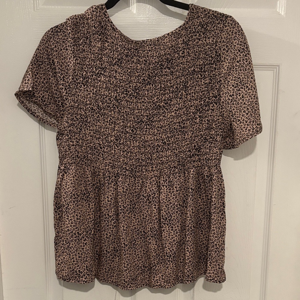 Urban Romantic Brown Leopard Print Blouse